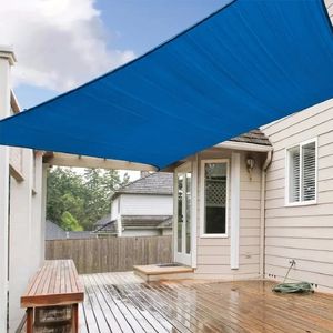 Blå och vit randig skuggning Net Gardening Camping Awisings Pergola Canopy Balkong Sekretess Skärmskuggning Mesh 240507