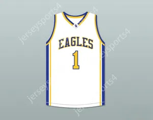 Custom Nay Mens Youth/Kinder Klay Thompson 1 Santa Margarita Catholic High School Eagles White Basketball Trikot Top S-6xl