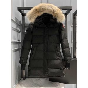 Womens Down Parkas Designer Women Canadians Gooses Mid Length Version Puffer Jacket Winter Thick Warm Coats Windproof Streetwear Drop Ot9Pf