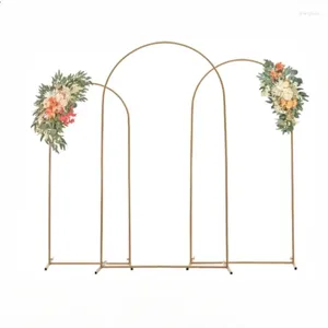 Party Decoration Golden Arch Frame Wedding Backdrop Stands Arched Round Tube Bracket Balloon Kit Display Background