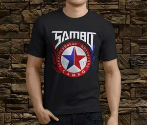 Herr t-shirts cool design ryska brottning Sambo MMA Battle T-shirt. Summer Cotton Short Sleeved O-Neck Mens T-shirt Ny S-3XL D240509