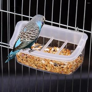 Inne zaopatrzenie ptaków Parrot Feeder Drinker Cage Birds Wating Bowl Pudełko Pet Plastikowe pojemnik na pokarm