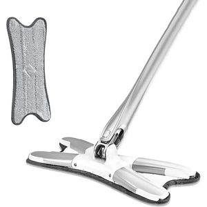 X Typ Floor Squeeze Mop mit Ersatz -Mop -Pads Selbstwring flacher Mop Hände kostenlos waschen Haushaltsboden -Mopp -Hausreinigungswerkzeug 240508
