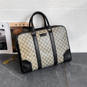 Mens briefcase Designer Crossbody Postman bags Luxurys Womens laptop bag Classic double letter print Hardware Fashion bag cowhide 233A
