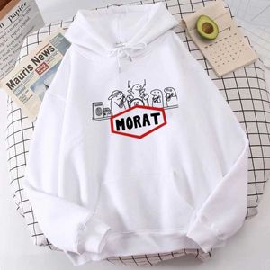 Hoodies للنساء من النوع الثقيل Morat Hoodie harajuku هوديز نساء Ullzang لطيف الخريف قميص قميص طويل الأكمام من الصوف المسحوب