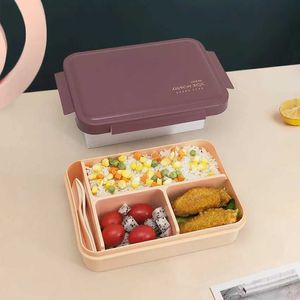 Lunchlådor Väskor Kök Mikrovågsugn Lunch Box Plastic Cogern Matförvaring Container Barn Barnskolekontor Portable Bento Box