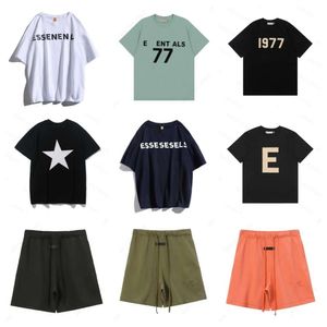 Designer mens T Shirt ESS FG tees 1977 brand essen shirt tials T Shirt Casual comfortable breathable half sleeve top fashion women shorts Cool Shorts Sleeve Clothes cz