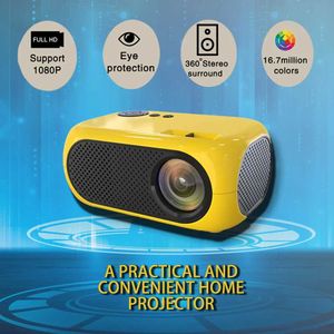 Projectors Mini Tragbarer Projektor 360 Stereoskopischer Augenschutz USB Direct Reading 4K Ultra HD Heimkino -Projektor Kindergeschenke J240509