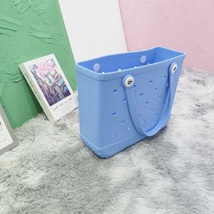 Designer Bogg Bag Basket Saco de lazer Bolsas de armazenamento de arco -íris com organizador de alça Lavável Silicone Eva mamã