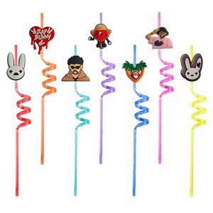 Coppe usa e getta STS Bad Rabbit 51 a tema Crazy Cartoon Plastic per bambini Bere per il compleanno Decorazioni per feste Summer St con de otdmq