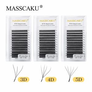 MASSCAKU 12LINES Premium Mink 3D 4D 5D 6D Premade Fałszywa rzęs w kształt miękki i naturalny indywidualne zapasy rzęs 240423