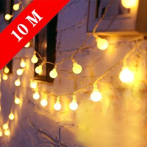  Usbbattery güç led top çelenk ışıkları su geçirmez açık lamba Noel tatili düğün partisi peri dizisi dekorasyon 240508