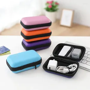 Storage Bags Mini Zipper Hard Headphone Holder Case Portable Earbuds Pouch Box Earphone Bag Protective USB Cable Organizer