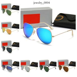 Designer Aviator 3025r Sonnenbrille für Männer Rale Verbot Brille Frau UV400 Schutzschatten Realglas Objektiv Gold Metall Rahmen Fahren Sie Sunniting mit Original 9106