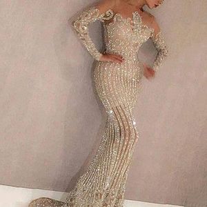 2022 New Arrival Sexy Prom Dresses Women Long Sleeve Bodycon Cocktail Party Robe Elegant Formal Evening Vestido 214p