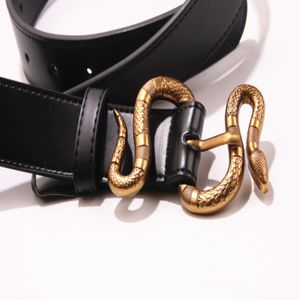 2019 Belt Luxury High Quality Designer Belts Fashion Metal Buckle Snake Animal Pattern Buckle Belt Mens Womens Belt Q-3 266u