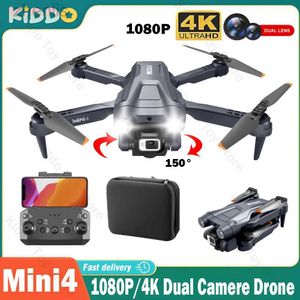 DRONES MINI 4 DRONE 4K 1080P Professional High-Definition Aerial Camera 2.4G Optical Flow WiFi FPV Foldable Rc Four Helicopter障害物回避航空機D240509