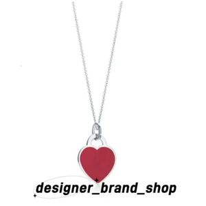 Designer Fashion Classic 925 Sterling Silver Necklace Double Heart Pendant Tiffancy Necklace For Lover Man Women Party Wedding Jewelry High Quality Tiffanyco 427
