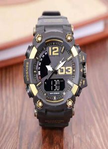 DZ7333 sports quartz men039s digital waterproof watch PU belt LED display 50MM large personality dial ordinary style2949317