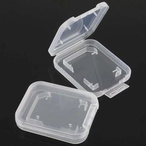 SD Memory Transparent Card Case Memory-Card Boxes Plastic Retail Package BOXT-FLASH TF-kort förpackningshall-TF-S