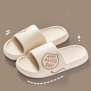 Slippers Fashion Summer Cartoon Kitten Mens Home Shoes For Women Cosy Slides Lithe Soft Sandals Men Couple Indoor Flip Flops H240605 OUQZ