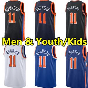 Maglie da basket per bambini Basket #11 Jalen Brunson City Jersey Edition Edition Wear Youth Adult Children