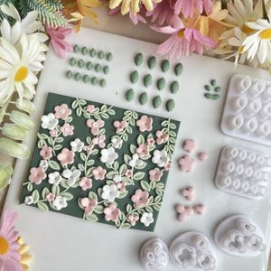 Mini Petal Yaprak Kombinasyon Kalıp Polimer Kil Kesici Üç Boyutlu Çiçek DIY Küpe Kolye Takı Çanak çömlek Araçları 240508