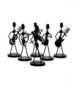 1PC Mini Iron Music Band Model Miniaturze muzycy figurki Arts Craft Dekoracje imprezowe Prezent Favor Losose Design18721872