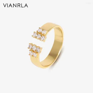 Ringos de cluster 925 Sterling Silver Ring Zirconia Tamanho aberto estilo minimalista Nickle Free Laser Support Drop Gote Gifts