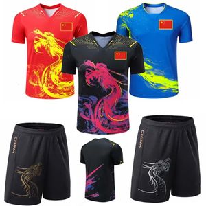 Maglie da tennis da tavolo da uomo da uomo da tennis da ping da ping ping ping shorts shorts da ping vestiti da tennis che gestisce camicie 240430