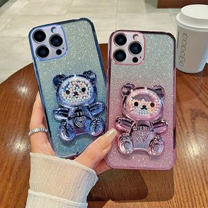 Novo Triângulo de Luxo de Luxo de Fashion Casos de celular P Para iPhone 15 14 14Plus 14Pro13 13Pro 12 Pro Max 11 Clear Glitter Rhine Stone Case Bling Shin Ey Cover iPhone14