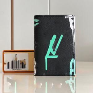 أزياء جديدة شهيرة Graffiti مطلية Canvas Wallet المحفظة عملة الرجال 2459