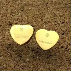Gold Heart Brincha Mulheres Casal Bolsa de Flanela Aço Antelhado 10mm Presentes de Jóias para Acessórios para Mulher 276s