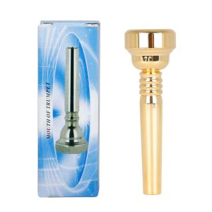 Instruments 17C Golden Trumpet Mouthpiece Brass Instrument Accessories Musical Instrument Parts Replacement High Quality Tone Gold Plated
