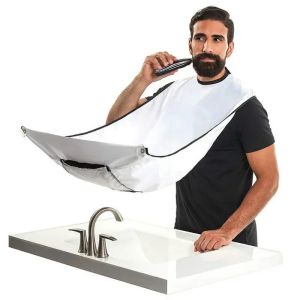 NEW Man Bathroom Apron Male Beard Apron Razor Holder Hair Shave Beard Catcher Waterproof Floral Cloth Bathroom Cleaning Gift for Man- for Men Shaving Apron Set