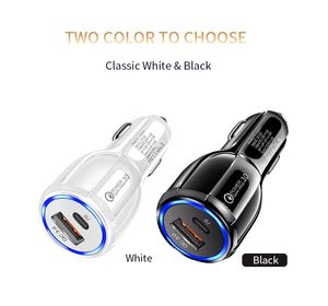 Car Charger Fast Quick Charging PD USB-C QC3.0 Type C Auto Power Adapters For Ipad Iphone 12 13 Pro Max Samsung Lg chargers