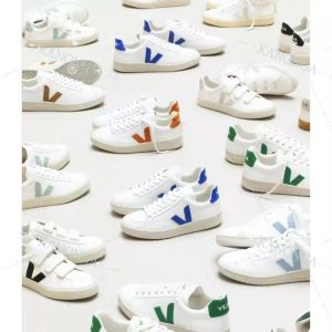 2024 Topp franska Brasilien Green Low-Carbon Life V Organic Cotton Flats Platform Sneakers Women Casual Classic White Designer Shoes Mens Loafers Det finns en V på