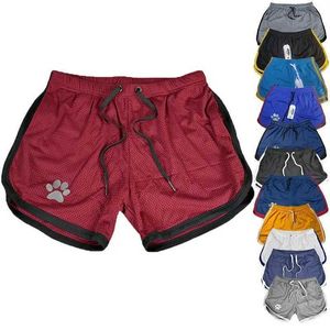 Męskie spodnie na plażowe spodnie letnie sport męsne mięśnie fitness swobodne siatki oddychające spodnie biegowe trening Szybki suchy oddychający szorty Y240507