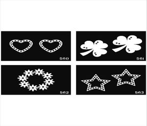 500 folhas Designs misturados Modelo de tatuagem Estêncils para pintura de arte corporal kits de tatuagem de glitter1847320