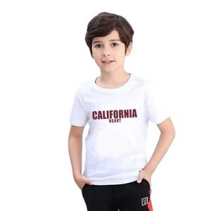 T-shirty California City Street Letter Pattern Drukukowane dziecko koszulka moda bawełny T-shirt chłopcy i dziewczęta ubrania uliczne letnie oddychanie topl240509