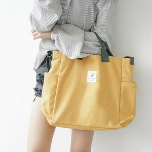 2019 Nya Canvas Shoulder Bags Environmental Shopping Bag Tote Package Crossbody Bags Pures Casual Handbag for Women T200110 251U