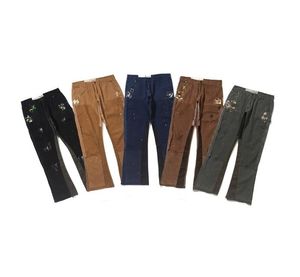 Högkvalitativ y färg lapptäcke jeans män kvinnor par raka jeans high street hip-hop löst fit jeans 2011116274331