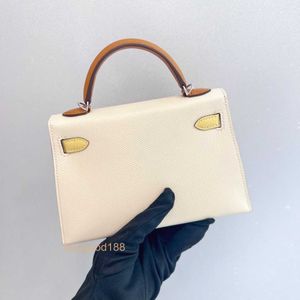 Top Ladies Designer Kiaelliy Bag Mini edição limitada de segunda geração de três coloridas fivela de couro prateada