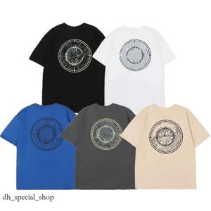 Stone Islamd Shirt Designer Najwyższa jakość koszulki Summer męska oddychająca luźna literowa miłośnicy mody ulicznej mody Varsity bawełna T-shirt 292