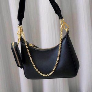 Echte Schulter Lady Hobo Crossbody Tasche für Frauen Modetaschen Ketten Handtaschen Leder Hobo Kette Geldbeutel Messenger 267d