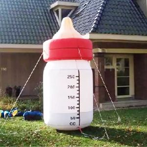 6MH (20ft) med fläkt utomhusspel Uppblåsbar mjölkmatningsflaska Custom Pop Up Baby Feeds Balloon för reklam