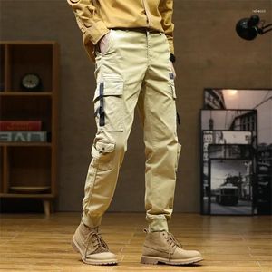 Męskie spodnie cargo streetwear men bawełniane spodnie uliczne moda fajna harem męska multi kieszeni czarny strój młodzież w stylu vintage