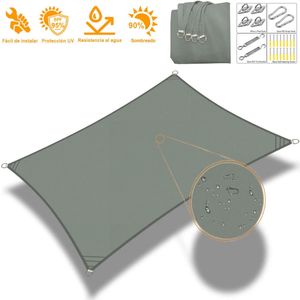 Shade Sail Waterproof Shade Sail for Garden Terrace Outdoor Party Sun Protection Shade Canopy 98% UV Blocking with Free 240507