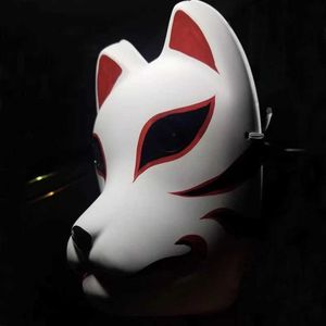 Maski imprezowe japońskie kitsune shippuden hatake kakashi fox maska ​​rola Rola rekwizytów halloween makijaż karnawał noh kyogen kabuki spektakl Q240508