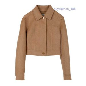 Women's Coat Cashmere Coat Designer Fashion Coat MaxMaras New Womens Camel Fleece Coat Short Flip Collar Coat Casual Jacket